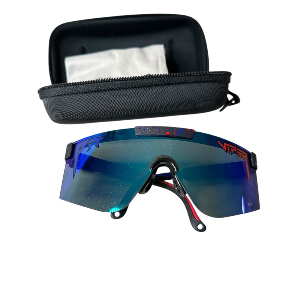Pit Viper The Peacekeeper 2000 Blue Sunglasses RARE With Case